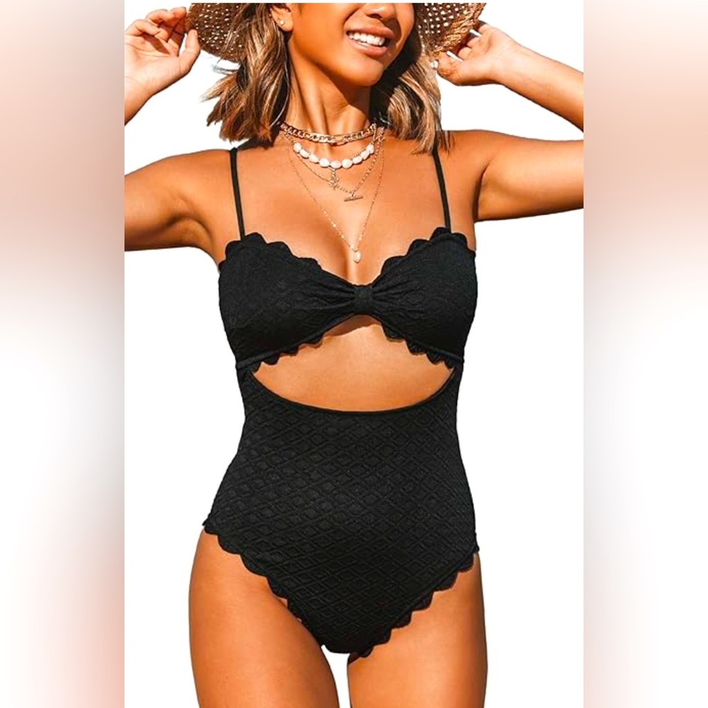 CUPSHE One -Piece Black Swimsuit